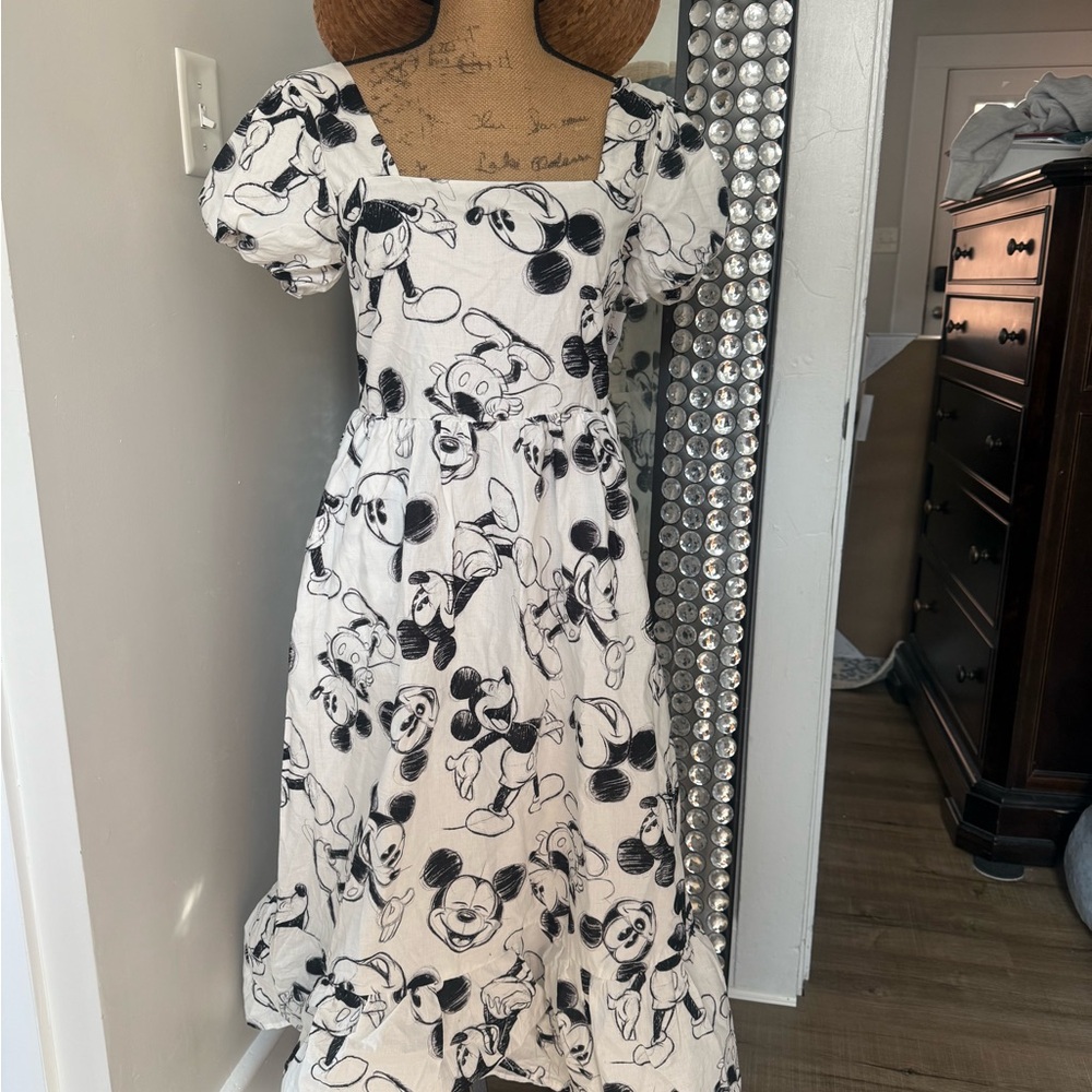 Mickey Mouse Print Dress